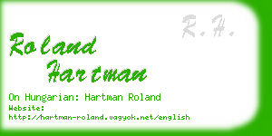 roland hartman business card